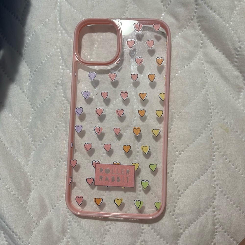 Roller rabbit disco hearts phone case